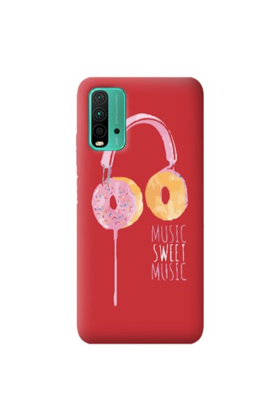 Other Xiaomi Poco M3 Donut earphone Red Colored Silicone TPU Θήκη