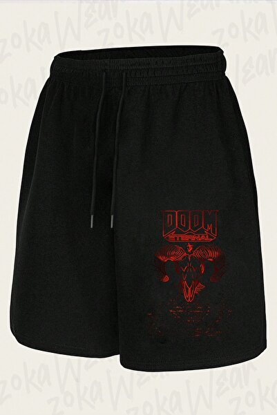 ZOKAWEAR Unisex Doom, Eternal, dizajn rock metal benda, šorti sa printom