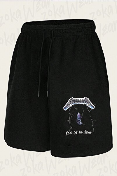 ZOKAWEAR Unisex Ride Metallica Design Printed Shorts