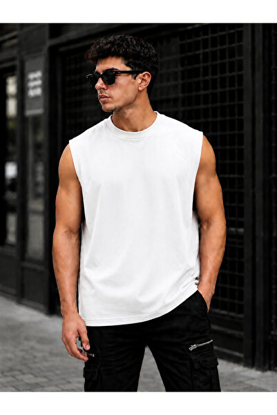 caddekombin Unisex Sıfır Kol Yuvarlak Bisiklet Yaka Tişört / Tshirt