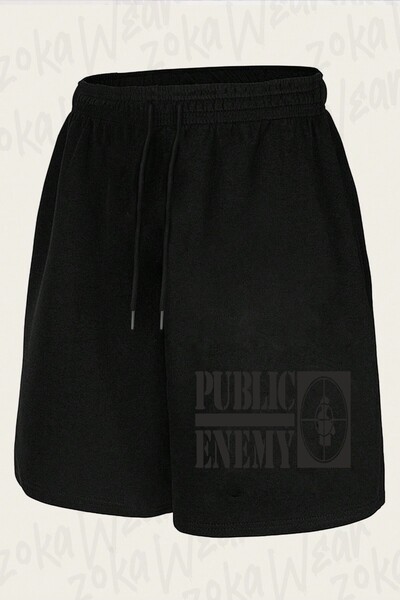 ZOKAWEAR Unisex σορτς με στάμπα Public Enemy Design