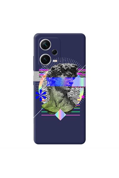 Other Xiaomi Poco X5 Statue pixels Dark blue Colored Silicone TPU Θήκη