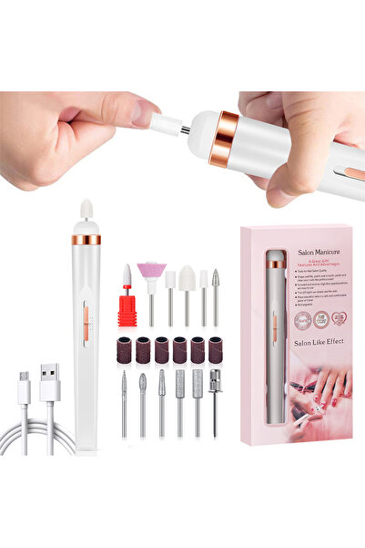 Choice White-Plus YIKOOLIN Portable Electric Nail Drill Set with 4 Speeds Pro...