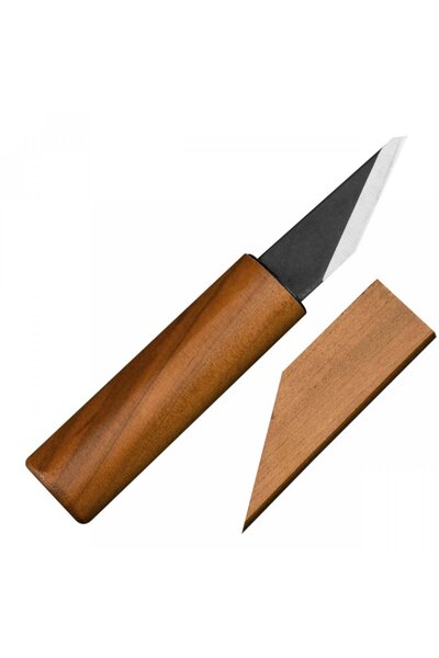 OEM Cutit Kanetsune SK-4 Rikizan Kiridashi 4,2cm, otel SK-4, maner din lemn d...