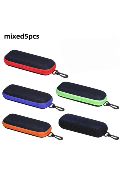 Choice3 mixed5 5 Pack Portable Zipper Sunglasses Protector Box Eye Glasses Ca...