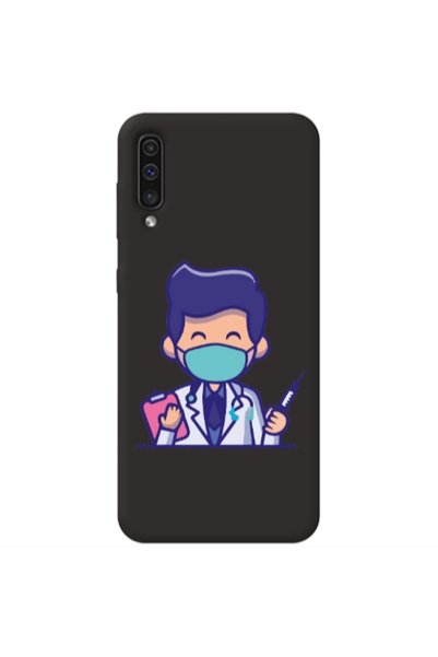 Other Samsung A70 Specialist Doctor Black Colored Silicone TPU Θήκη