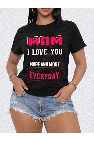 12 Teknoloji تي شيرت نسائي مضحك من Mom Love Tee، أسود أنيق وعصري، ملابس خارجي...
