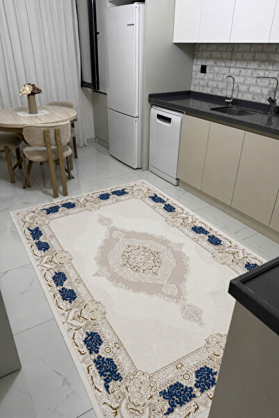 CENTER AVM Vintage 160x230 4m2 Mutfak Halısı Makinede Yıkanabilir Kaymaz Taba...