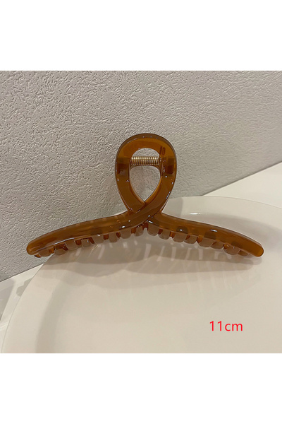 Choice 11cm brown Plastic Transparent Large Size Hair Claw Fashion Ladies Hai...
