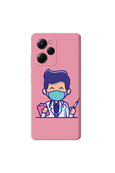 Other Xiaomi Poco X5 Pro Specialist Doctor Pink Colored Silicone TPU Θήκη