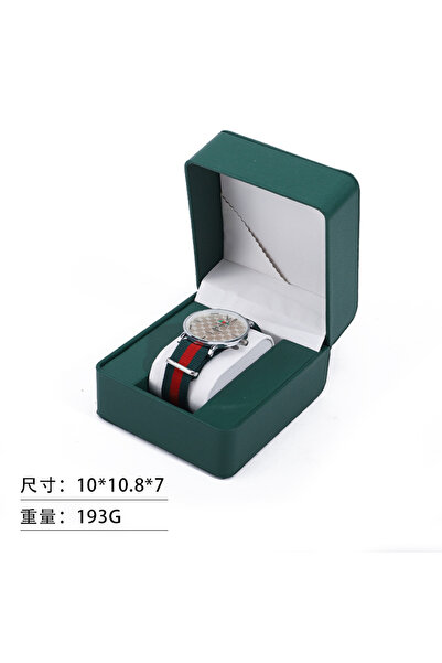 Choice10 Green Single Watch Gift Box with Pillow Premium PU Leather Wristwatc...