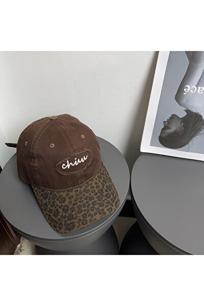choice2 Adjustable coffee Retro leopard print baseball cap, American men's an...