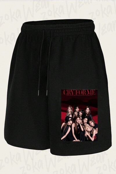 ZOKAWEAR Unisex Cry for Me K Pop Twice Design Printed Shorts