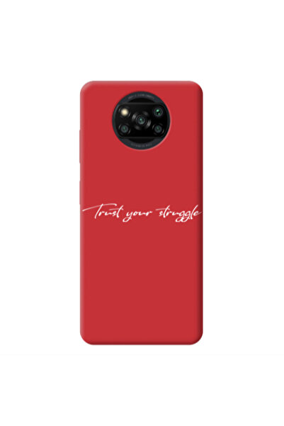 Other Xiaomi Poco X3 /X3 Pro Trust your struggle Red Colored Silicone TPU Θήκη