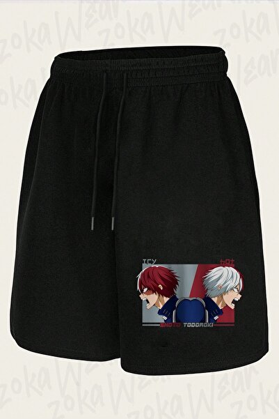 ZOKAWEAR Unisex My Hero Academia Shoto Todoroki 2 Σορτς με στάμπα σχεδίου