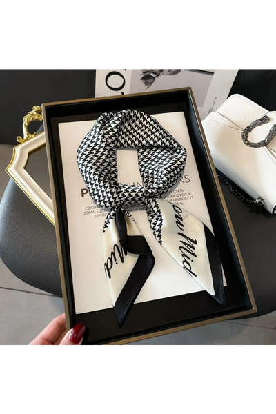 Choice7 وشاح مربع صغير فاخر بطبعة سلسلة 70x70 سم FJ418-32-12، وشاح رقبة رفيع ...