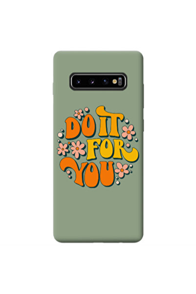 Other Samsung S10 Do it For You Light Green Colored Silicone TPU Θήκη