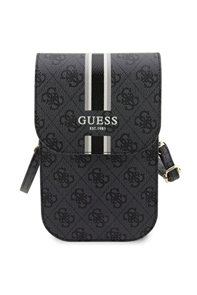 Guess 4G Stripe Universal Crossbody Phone Bag, Black