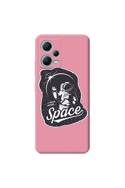 Other Xiaomi Redmi Note 12 Pro 5G I need more spacee Pink Colored Silicone TP...