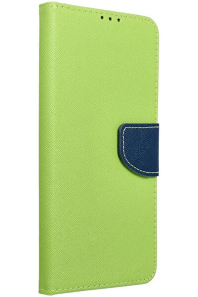 OEM Portofel elegant din piele sintetică, verde lime / bleumarin (Galaxy A33 5G)