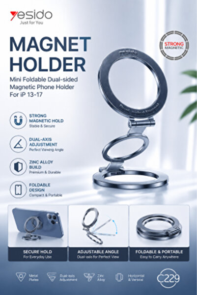 Yesido C 229 Magnetic Phone Holder — Stylish Design and Strong Stability