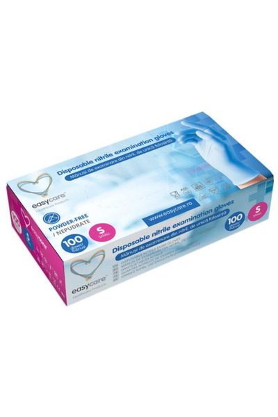 easycare Γάντια εξέτασης νιτριλίου μιας χρήσης, Μέγεθος S, 100 τεμάχια
