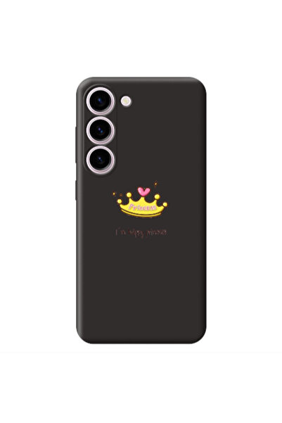 Other Samsung S23 Plus Happy princess Black Colored Silicone TPU Θήκη