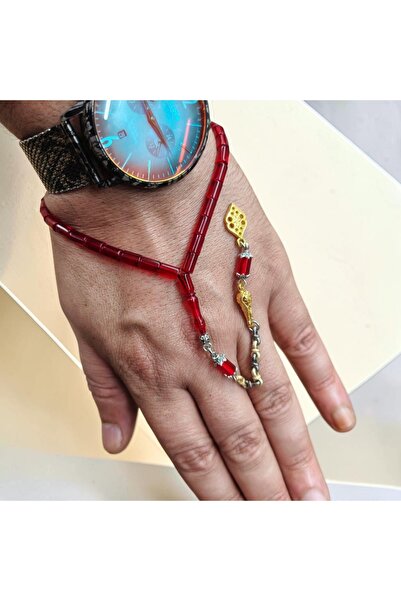İnan Tesbih Full Cut Model Fire Amber Wrist Length Rodaj Plated Bronze Tassel...