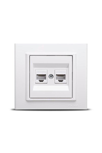 Ovivo Electric Διπλή Υποδοχή UTP Cat 6 ST Λευκό Ovivo Mina, 401-010300-230