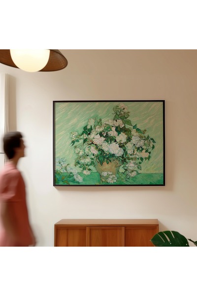 Pegziz Pictură cu trandafiri de Vincent van Gogh |   Poster cu flori înrămate...