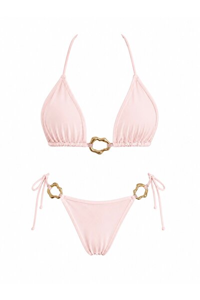 EDLİNGERİE L'Or Noir Collection: Blush Bikini Takımı- Pudra Pembesi Aksesuar ...