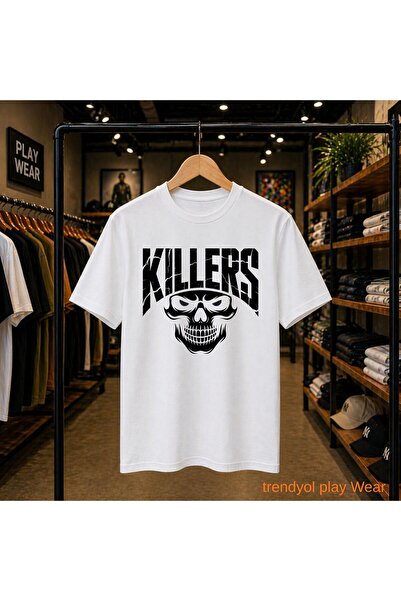 playwear Tricou cu imprimeu Kıllers, 100% bumbac, supradimensionat, cu croial...