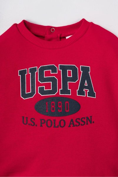 U.S. Polo Assn. Baby Boy Red Long Sleeve Pajama Set Usb3190-C-V2