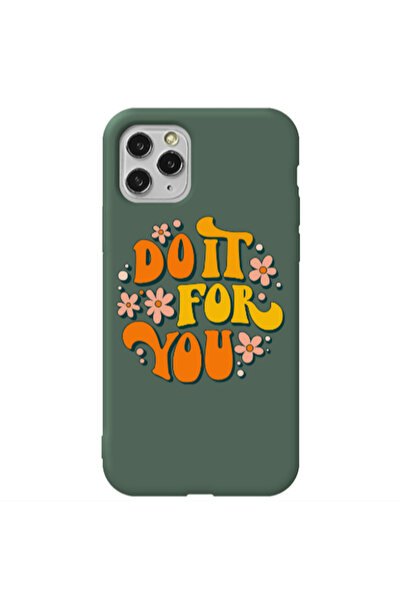 Other Apple iPhone 11 Pro Do it For You Dark Green Colored Silicone TPU Θήκη