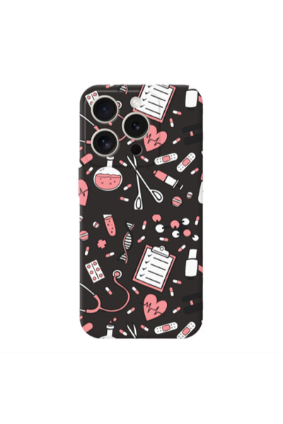 Other Apple Iphone 16 Pro Laboratory Black Colored Silicone TPU Θήκη