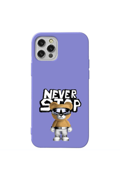 Other Apple iPhone 12 Pro Max Never stop Purple Colored Silicone TPU Θήκη