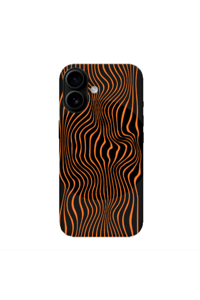 Other Apple Iphone 16 plus Trapezoidal lines Black Colored Silicone TPU Θήκη