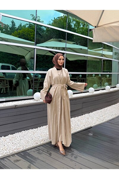 zahen bestseller keten abaya takımı ikili abaya uzun kollu içi sıfır kol elbi...