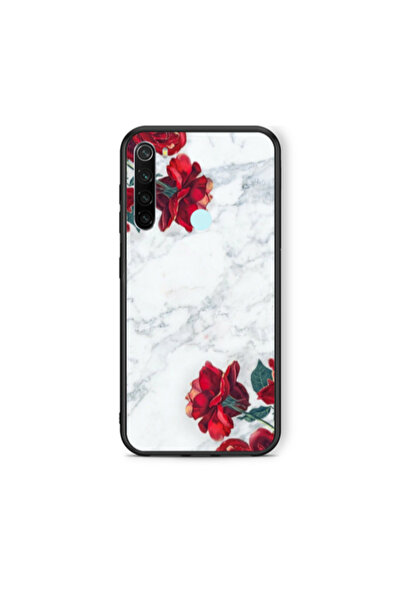 Other Xiaomi Redmi Note 8 Marble and roses Black Glossy Θήκη