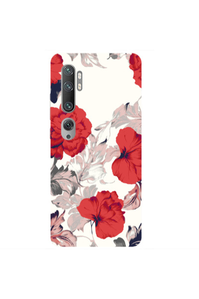 Other Xiaomi Mi Note 10 Pro Red Flowers Transparent Silicone TPU Θήκη