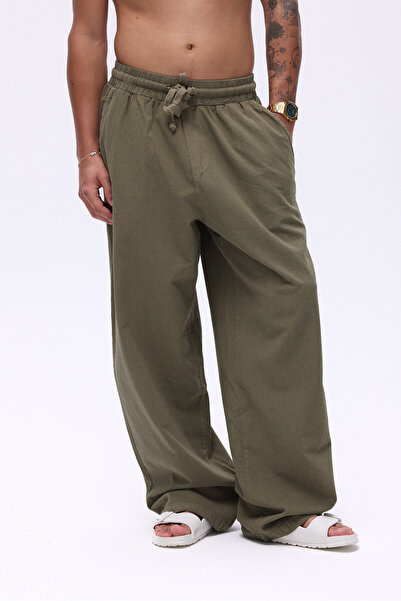 Unreal Co Super Baggy Linen Trousers with Elastic Waist