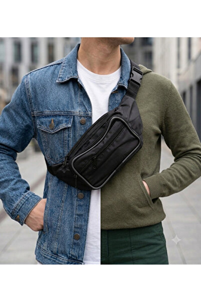 Markasız ucuz unisex bel ve omuz çantası günlük kullanım su geçirmez çok gözlü