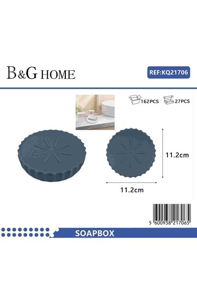 Tradesor Σαπουνοθήκες μπάνιου πλαστικές - Σετ 9pcs - Blue - 21706
