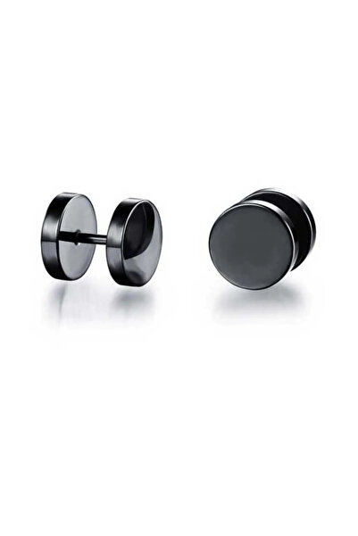 bode Σκουλαρίκια UNISEX ζευγάρι μπάρα 8mm ατσάλι 316L μαύρο bode02110BL