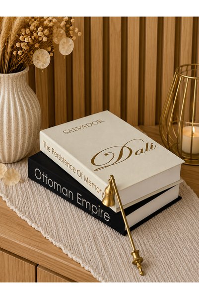Dezora Home Fabric Decorative Book Box Set of 2 - Hidden Storage Box Black Navy Blue Modern Home Decoration
