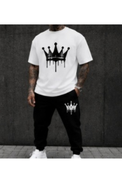 ship master Summer Collection New Arrival T-Shirt & Shorts Set Printed Patter...
