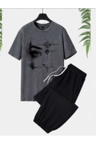 ship master Summer Collection New Arrival T-Shirt & Shorts Set Printed Patter...