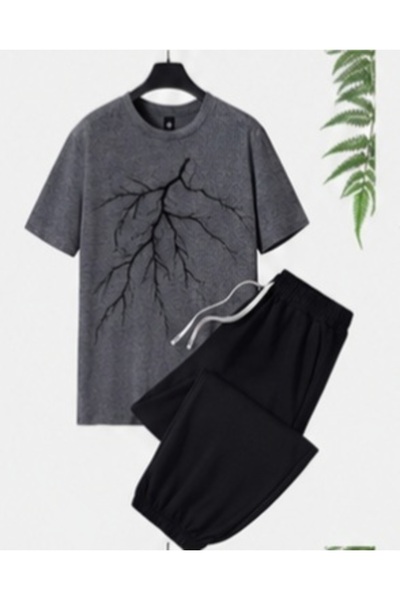 ship master Summer Collection New Arrival T-Shirt & Shorts Set Printed Patter...