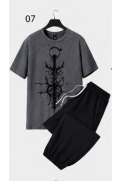 ship master Summer Collection New Arrival T-Shirt & Shorts Set Printed Patter...