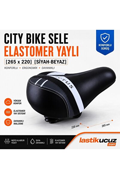 Rectus CITY BIKE SELE ELASTOMER YAYLI [265 X 220] [SİYAH-BEYAZ]